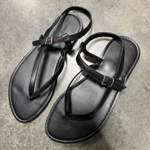 Pilcro Black Minimalist Sandals 9.5/40 - Picture 7 of 7